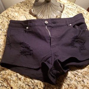 Distressed high waisted shorts